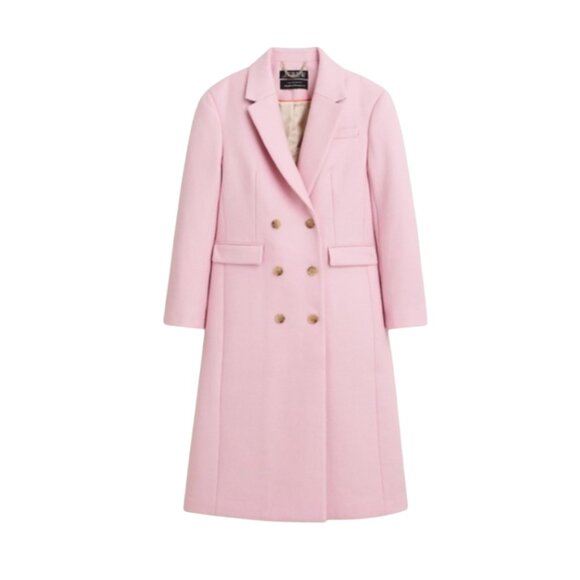 NWT JCrew Double Breasted Top Coat Womens Pink Italian Cloth